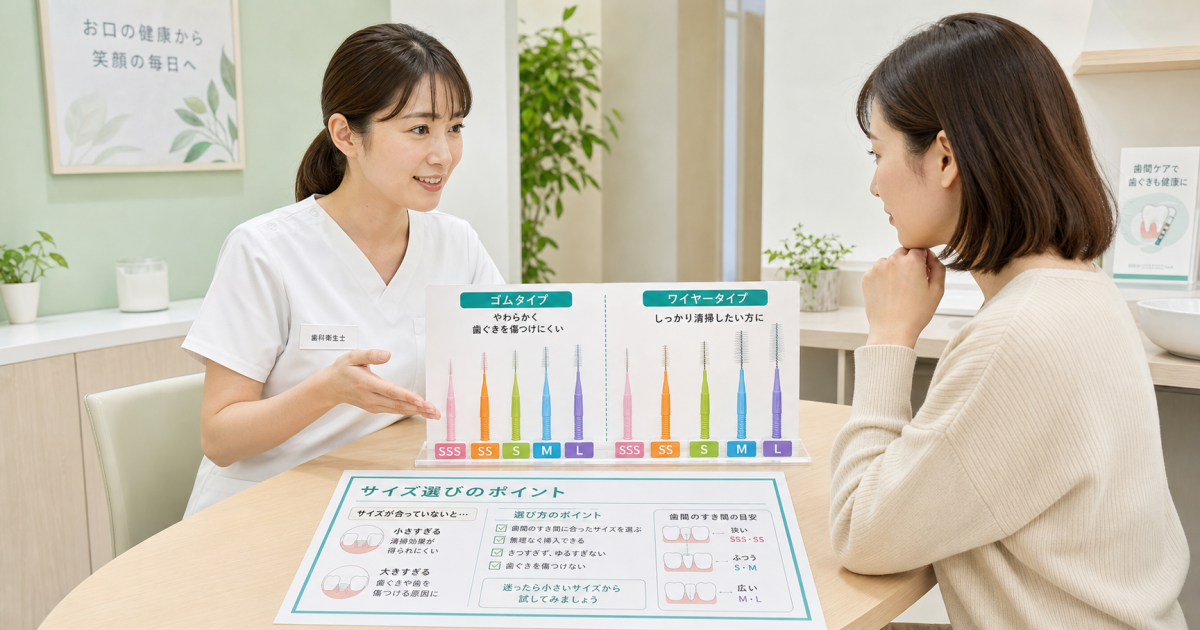 歯科医師が解説！歯間ブラシとフロスを使い分ける3つの選択基準