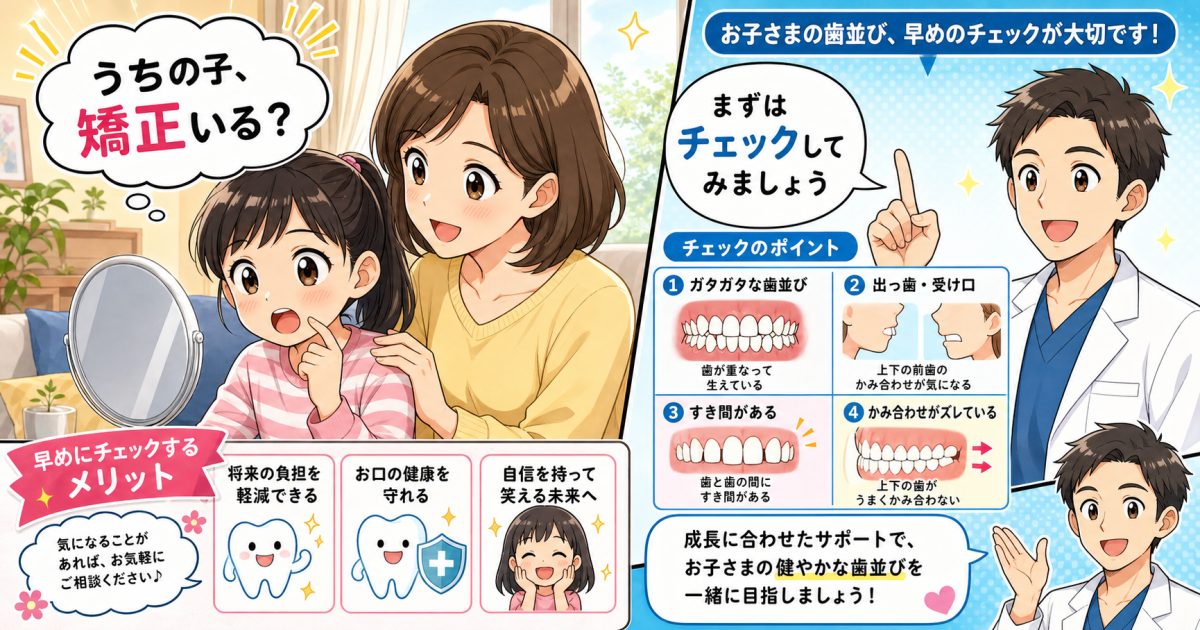 子供の矯正は今すぐ必要？親の不安に寄り添うセルフチェックと開始時期