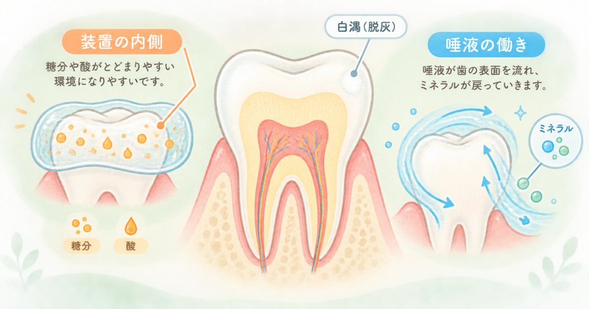 マウスピース矯正中に白濁やむし歯リスクが高まる理由