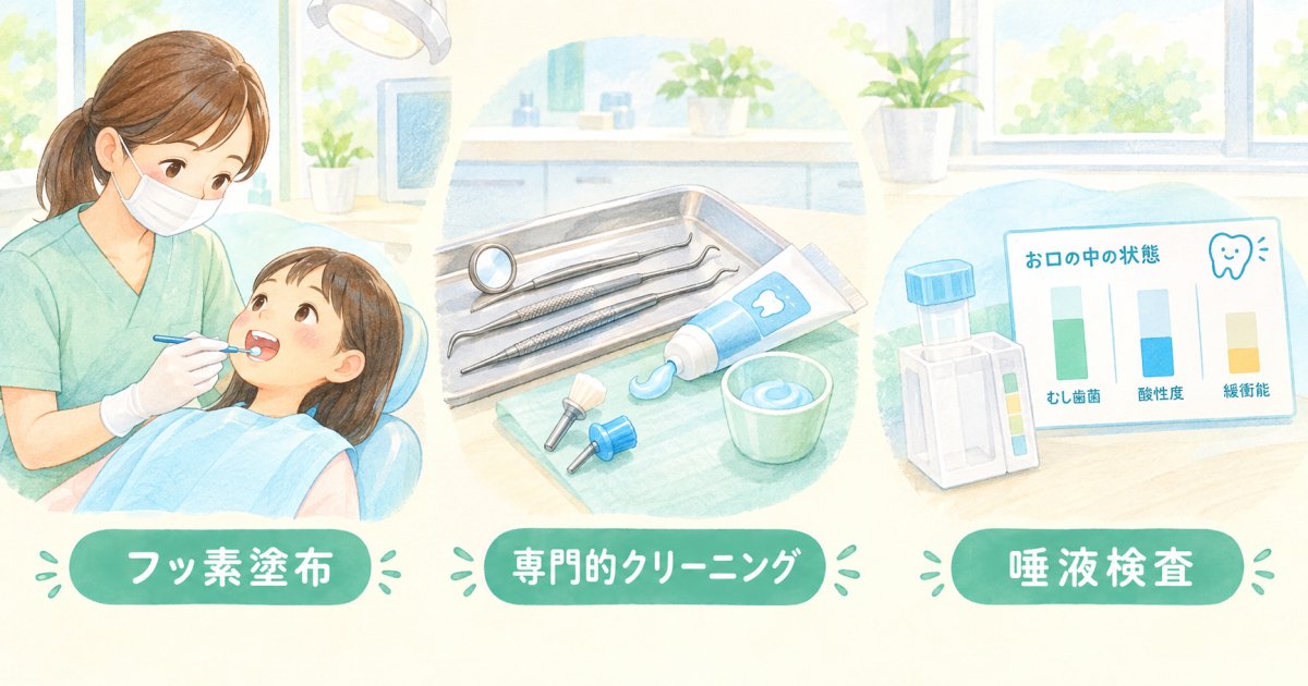 医院で受けられるむし歯予防ケアの内容と頻度の目安