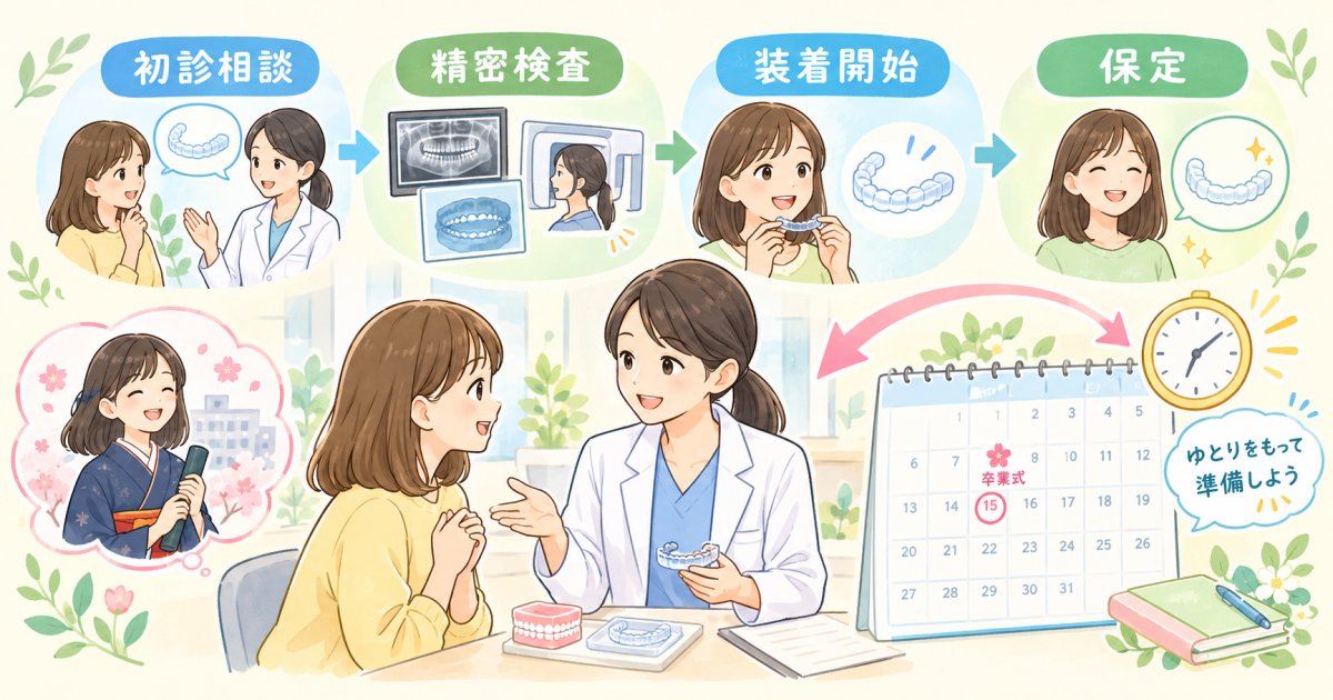 マウスピース矯正の流れと期間|行事に間に合う計画の立て方