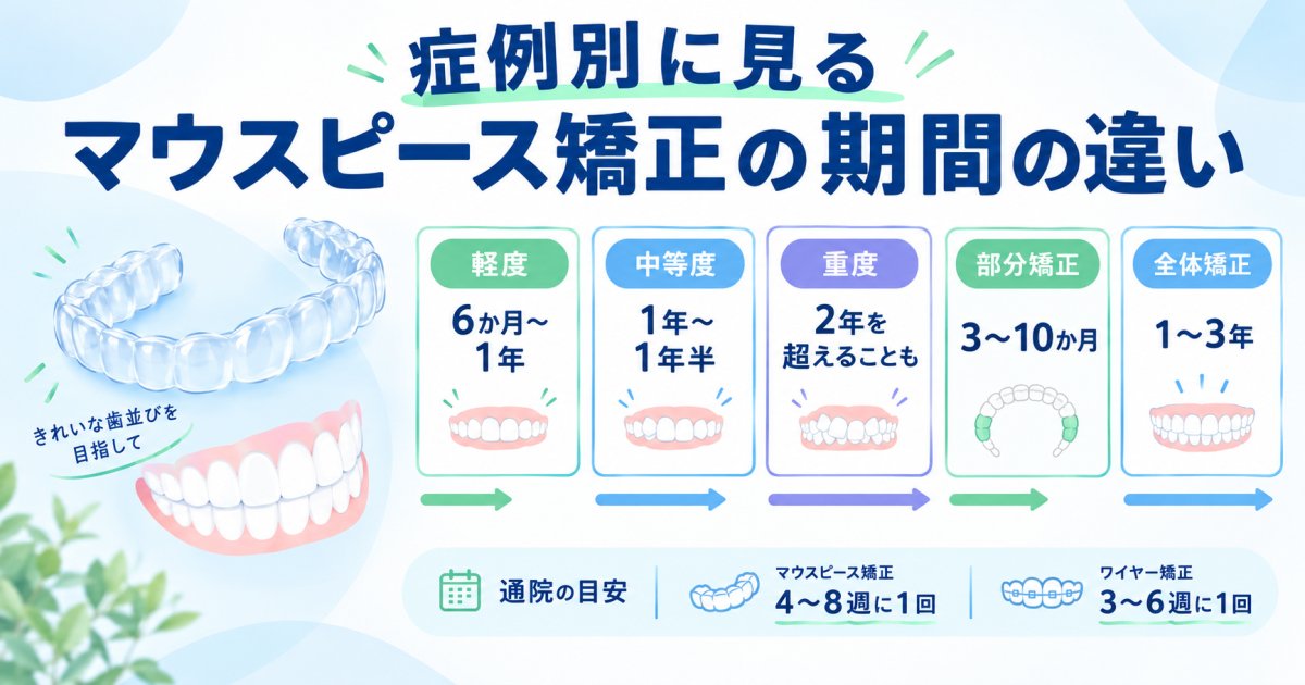 症例別に見るマウスピース矯正の期間の違い