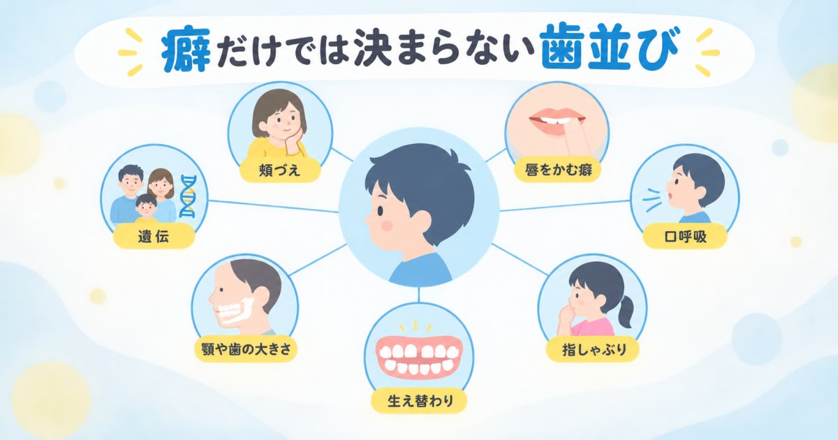 歯並びが悪くなる習慣は?癖だけでは決まらない理由